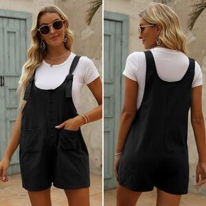 Black size Large cotton & linen romper
